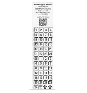 KISS Wound Mapping Marker: WMM25 - 2 sets of 25 markers (100 Sheets)