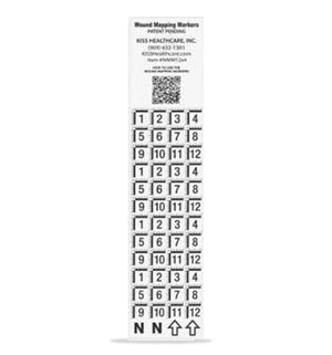 KISS Wound Mapping Marker: WMM12 - 4 sets of 12 markers (100 Sheets)