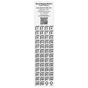 KISS Wound Mapping Marker: WMM50 - 1 set of 50 markers (100 Sheets)