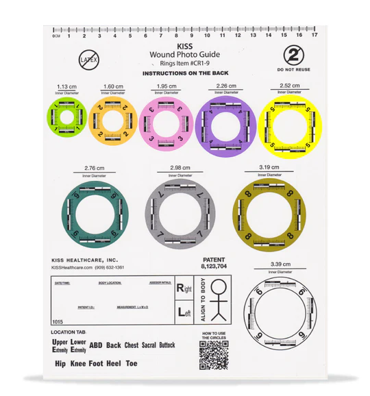 KISS Wound Photo Guide 1-9 Sq. Cm. Ring Scales (CR1-9) - KISS System